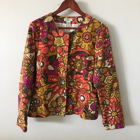 Vintage Laura Ashley Blazer Sz PL - Picture 1 of 7